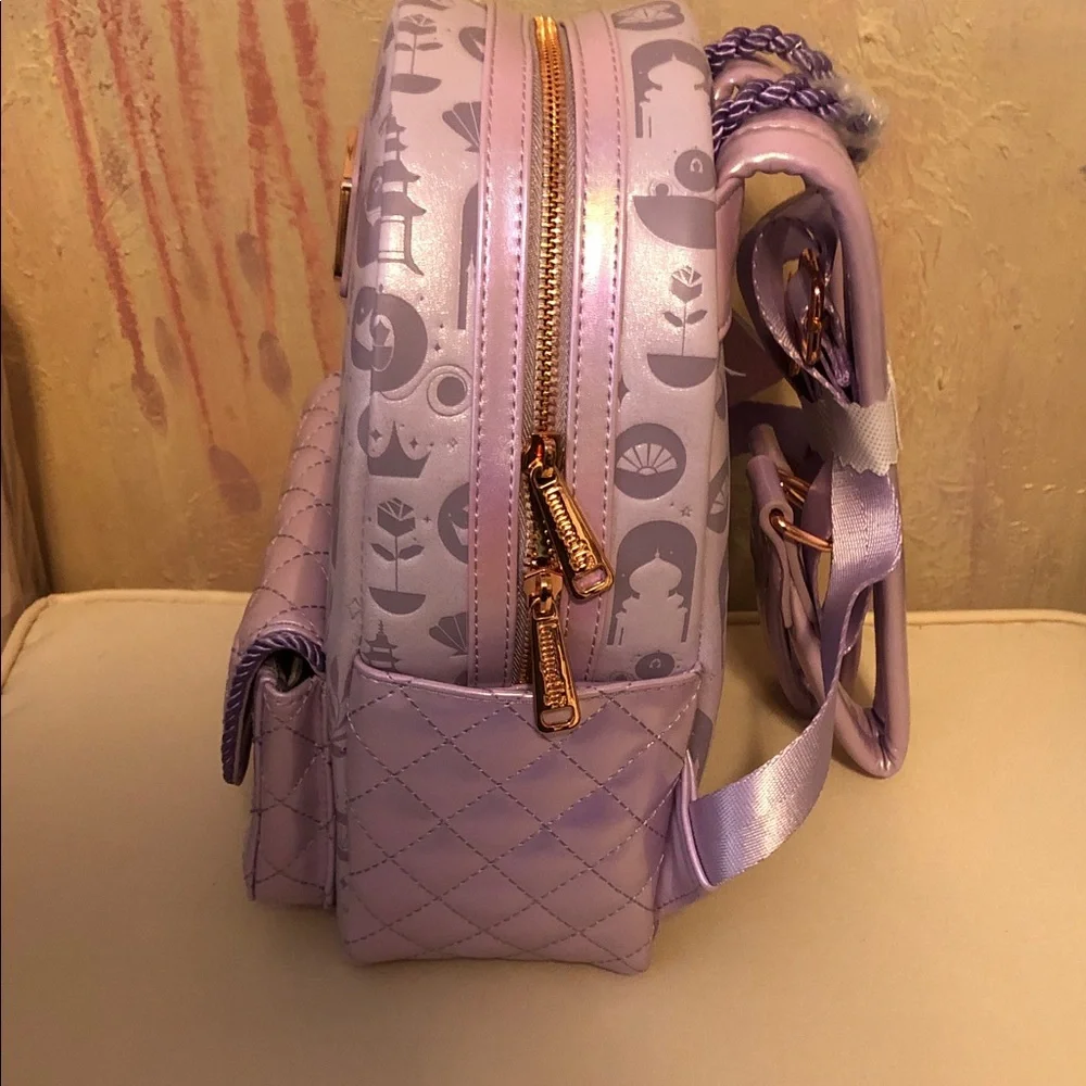 Loungefly Disney Princess iridescent all over print  Backpack Hard Tag New!